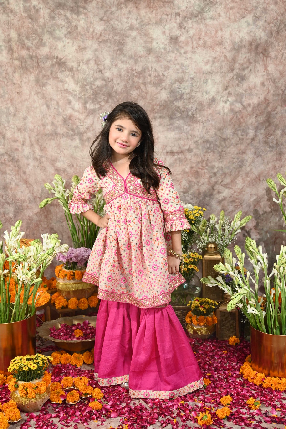 PINK GHARARA SUIT